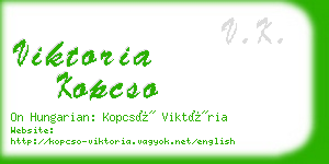 viktoria kopcso business card